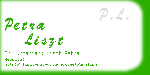 petra liszt business card